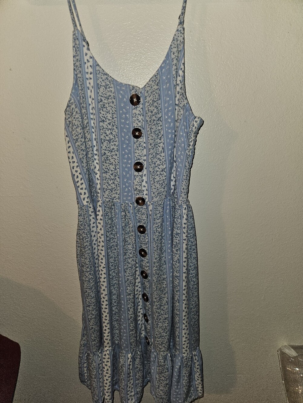 Japna Womans Spaghetti Strap Ruffle Dress Size L